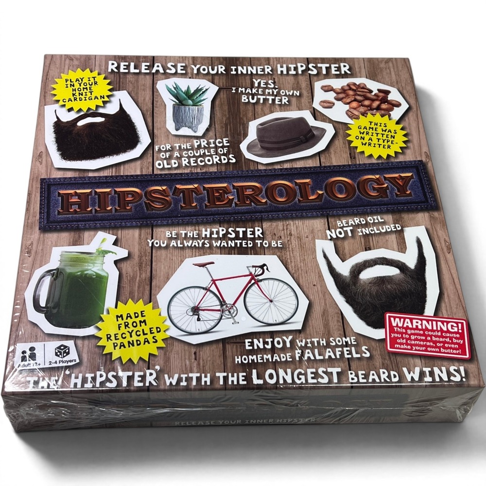 Hipsterology SolidRoots Board Game Satirical 2020 New Sealed Adult Party Game